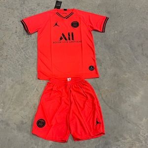 PSG orange soccer set size S & M
